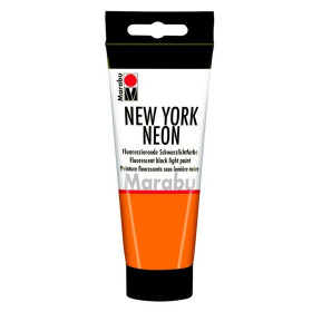 Marabu NEW YORK NEON fluorescenční Black Light barva - 100 ml, oranžová