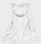 Bílá kožešinová dámská bunda kapucí model 16151625 Bílá S'WEST