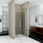 H K Sprchové otočné dveře MONO D1 80 × 185 cm – čiré sklo, chrom