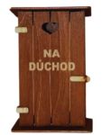 Morávek Pokladnička kadibudka dřevěná - Na důchod