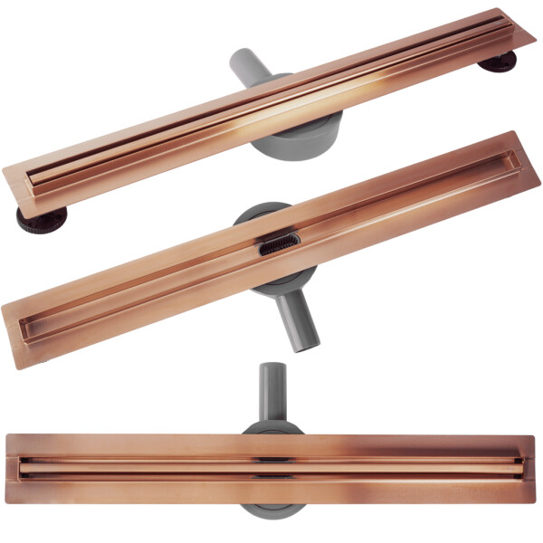 REA - Odtokový žlab Neox Slim pro Brushed Copper 80 REA-G4807