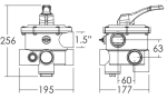 6-ti cestný ventil SMG 1 1/2" vč. propojení 88280810