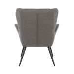 Křeslo ušák, šedá, látka, AK-H9206 GREY2