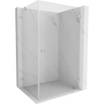 MEXEN/S - Lunar-B sprchový kout dveře křídlové pravá 75 x 70, transparent, nikl kartáčovaný 832-075-070-97-00-P