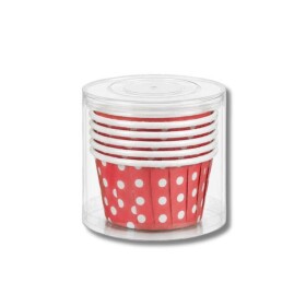 Dortisimo Košíčky na muffiny pevné červené s puntíky (6 ks)