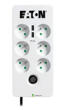 EATON Protection Box PB6UF / přepěťová ochrana / 6 zásuvek / 2x USB port (PB6UF)