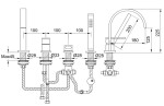 KOHLMAN - 4-otvorová vanová baterie SQB244U