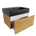 Koupelnová skříňka s umyvadlem SAT Feel 60x30x46 cm medový dub mat SATFEEL60DMU3 SATFEEL60DMU3