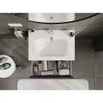 MEXEN/S - Orio koupelnová skříňka 70 cm s umyvadlem Vela, 1 šuplík, grafit mat/bílá mat 91A10-07023-1-BF66-W23M01