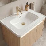 REA - Sada koupelnového nábytku s umyvadlem Sora DE07-70 Oak 70CM REA-M0608