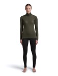 Dámské merino triko dlouhý rukáv, 1/2 zip ICEBREAKER Wmns 175 Everyday LS Half Zip, Dark Loden velikost: S