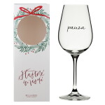 Bella Rose Sklenice na víno Pauza + vánoční krabička, čirá barva, sklo, 350 ml