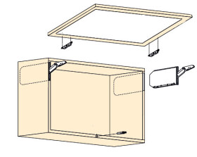 Blum Sada Aventos HKi Tip On ALU PIM mechanismus: střední (BLAHKI_62)