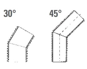 MIDAS Korugované koleno PE DN 700 - 45°, bezhrdlé, bez těsnění