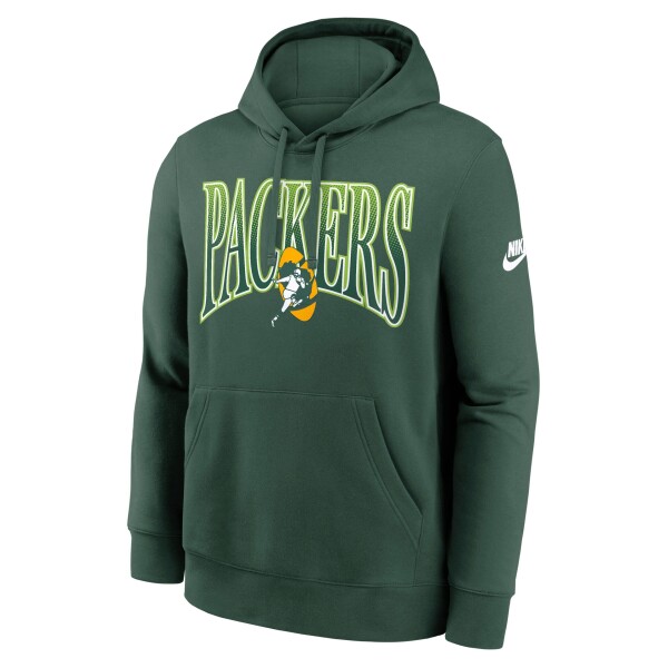 Nike Pánská mikina Green Bay Packers NFL Throwback Full Blitz Club Hoodie Velikost: XL