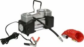 YATO YT-73462 / Kompresor do auta s LED lampou / 250W / DC 12-13.8V / 150 PSI / 60l-m / doprodej (YT-73462)