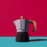 Kitchen Craft Moka konvička La Cafetière Venice Purple, fialová barva, kov