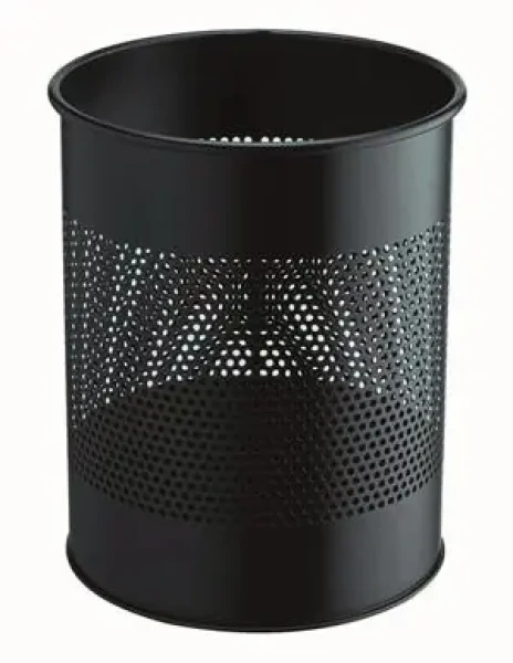 Durable odpadkový koš kulatý 15 l černá / Odpadkový koš / Kov / O 26 cm (331001)