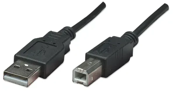 Manhattan USB 2.0 A-B černý / Kabel / 0,5 m / 480 Mbit/s (374507)