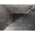 MEXEN/S - Lunar-F L sprchový kout skládací dveře levá 95 x 90, transparent, růžové zlato 836L-095-090-60-00-L