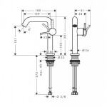 HANSGROHE - Tecturis S Umyvadlová baterie s výpustí Push-Open, CoolStart, EcoSmart, kartáčovaný bronz 73342140