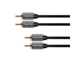 Kabel 2x Cinch konektor/2x Cinch konektor 1m KRUGER & MATZ KM0304