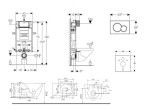 GEBERIT - Kombifix Set předstěnové instalace, klozetu Gaia a sedátka softclose, tlačítko Sigma01, černá SANI15CA5117