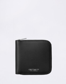 Carhartt WIP Leather Wallet Black / Silver