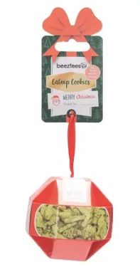Beeztees XMAS BALL Pamlsky pro kočky Catnip-losos 8,5x8cm (KF-2400227)