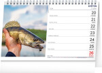 Stolní kalendář Presco Group 2024 - Rybářský kalendář, 23,1 × 14,5 cm