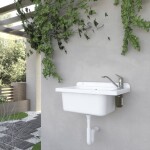 AQUALINE - Závěsná výlevka 58x38cm, plast bílá PI5838