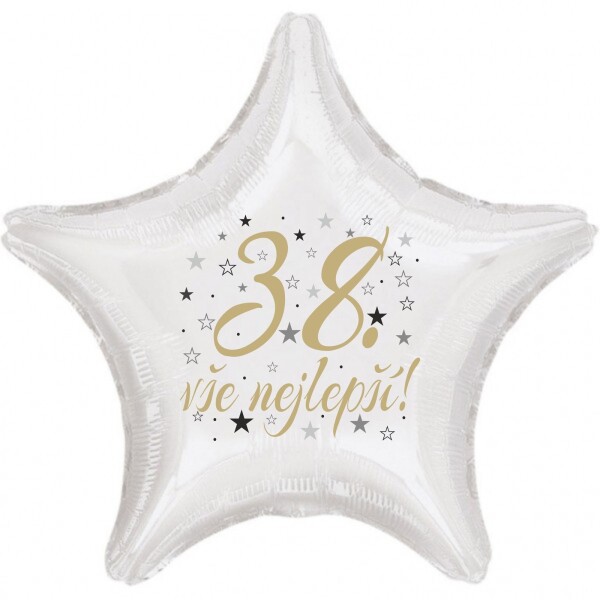 38. narozeniny balónek hvězda Balonky.cz 38. narozeniny balónek hvězda Balonky.cz