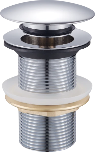 JB Sanitary Umyvadlová výpusť 5/4" bez přepadu, velká zátka, chrom VK05