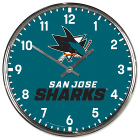 Wincraft Hodiny San Jose Sharks NHL Chrome Clock