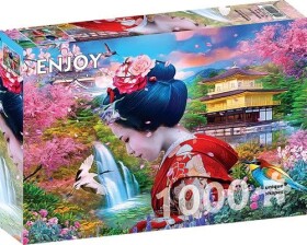 Puzzle Gejša v zahradě 1000 dílků