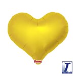 Balónek srdce zlaté metalické 63 cm Balónek srdce zlaté metalické 63 cm