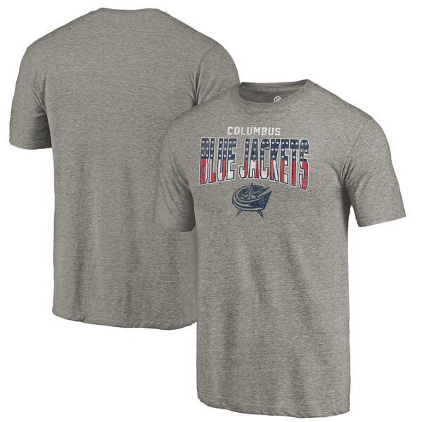 Fanatics Pánské Tričko Columbus Blue Jackets Freedom Tri-Blend Velikost: