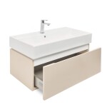 Koupelnová skříňka s umyvadlem SAT Feel 80x30x46 cm pískově béžová mat SATFEEL80BEU2B SATFEEL80BEU2B