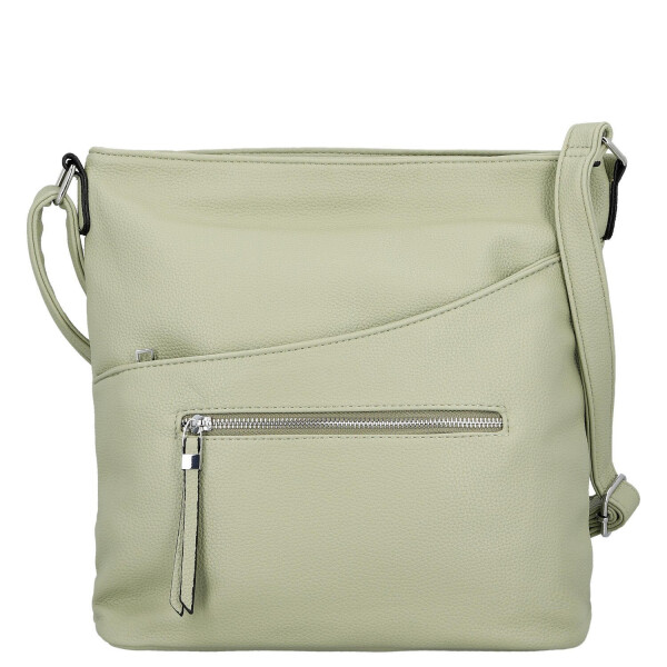 Trendy dámská koženková crossbody kabelka Lima, světle zelená