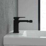 VILLEROY & BOCH - Architectura Square Bidetová baterie s výpustí, AquaSmart, matná černá TVB125001000K5
