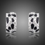 Náušnice Swarovski Elements Orfeo Silver, Černobílá
