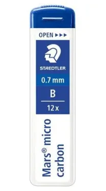 Staedtler Mars micro / Tuhy do mikrotužky / 0,7 mm / B / 12 ks (250 07-B)