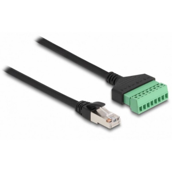 Delock 65975 RJ45 síťové kabely, propojovací kabely CAT 6 U/UTP 0.30 m černá, zelená 1 ks