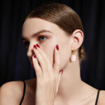 Luxusní náušnice Camille, Zlatá Bílá