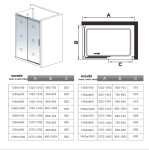 H K - Obdélníkový sprchový kout HARMONY F2 160x80 L/P varianta SE-HARMONYF216080