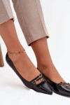 Lakované baleríny s proužky Černé Zarelia 39
