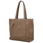 Módní dámská koženková kabelka na rameno Lamia, tmavě béžová