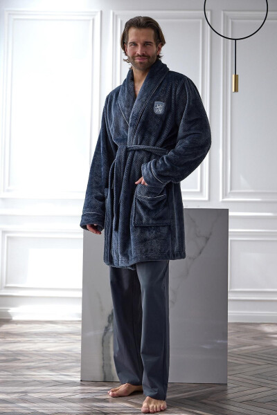 Župan L&L 2664 Elegant M–2XL grafit XL-182/120/116