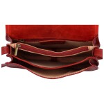 Stylová v pevném provedení dámská kožená crossbody Sajmon, červená