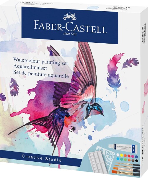 Faber-Castell Faber-Castell, 169618, kreativní akvarelová sada s příslušenstvím, 18 ks